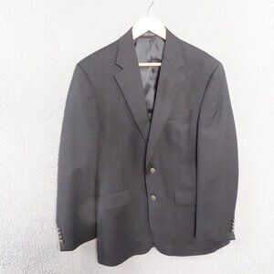 Vintage Ralph Lauren Blazer 39R Black Sports Coat Suit Jacket Single Breasted